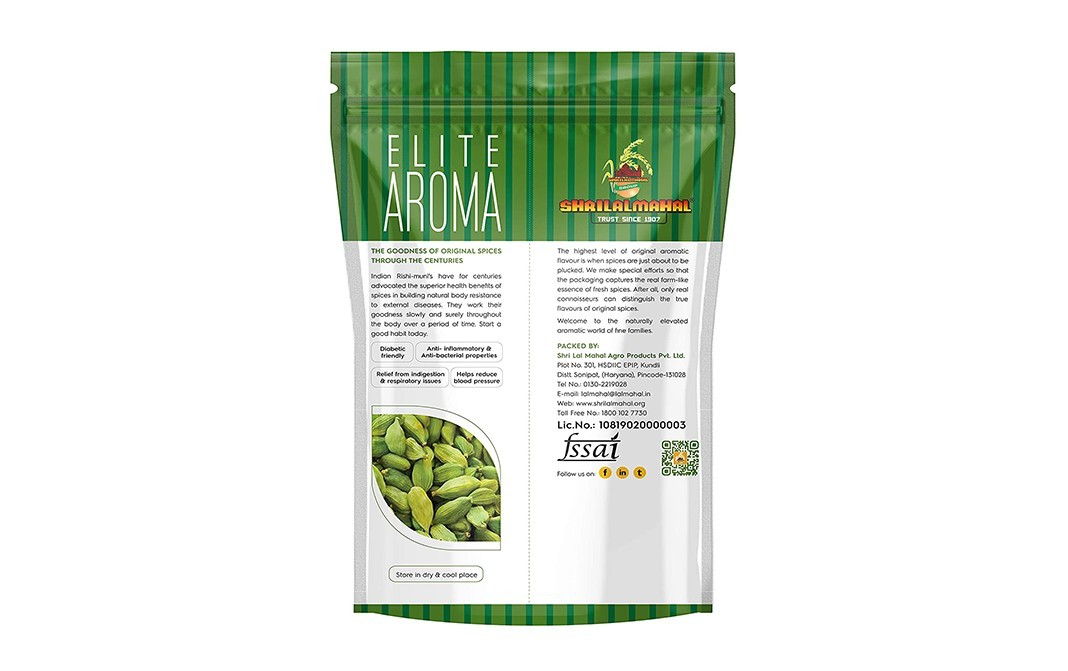 Shrilal Mahal Elite Aroma Cardamom    Pack  100 grams